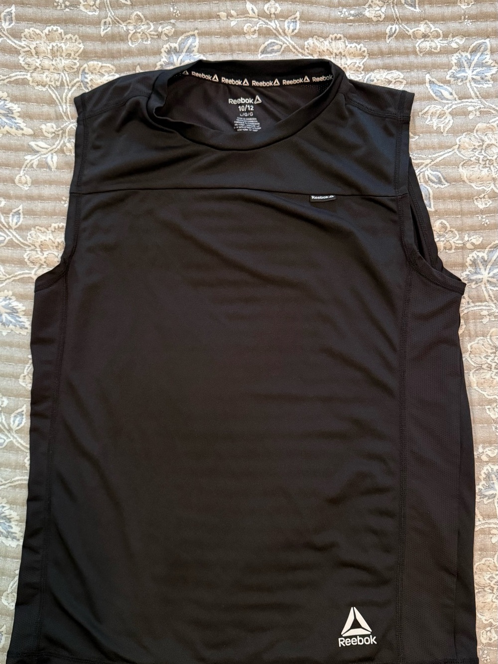 Reebok Black Performance Crew Neck Athletic Tee